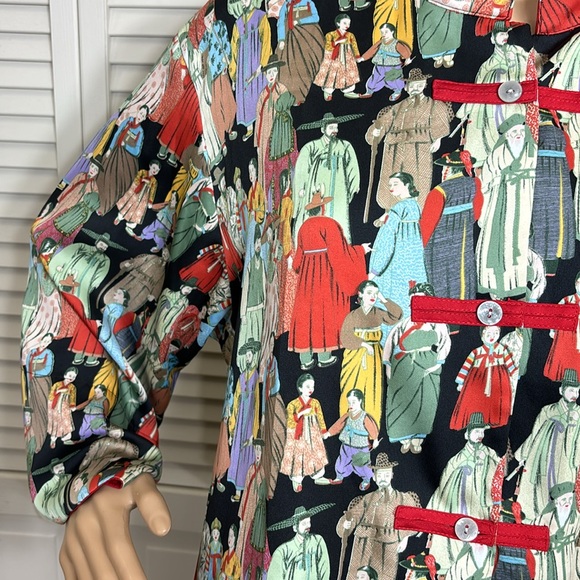 Natori Women's Dynasty Asian/Korean Theme Pajama Top Large - Picture 8 of 16